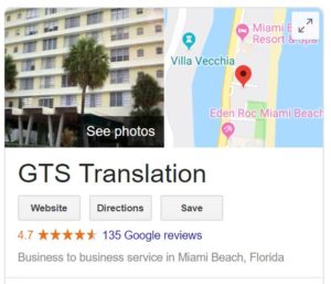 GTS Translation Google Reviews